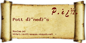 Pott Éneás névjegykártya